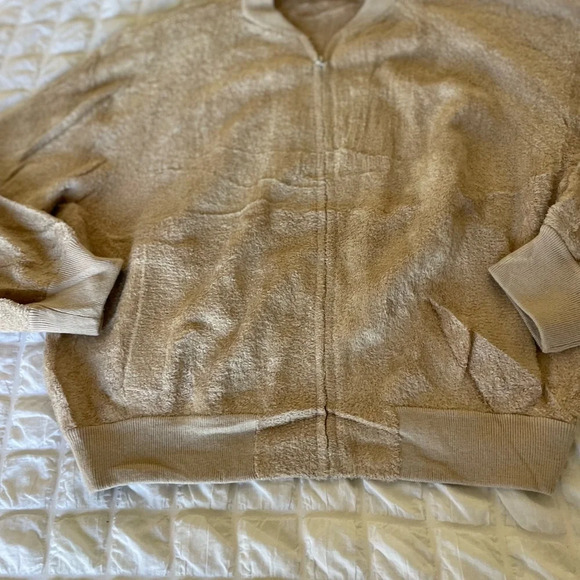 Vince cream boucle terry bomber jacket - Picture 4 of 8
